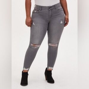 Torrid Smoke Grey High Rise Skinny Jeans